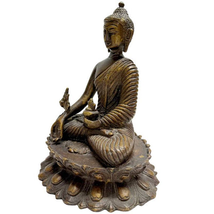 Schwerer Bronze Buddha Heilung Symbol Bhaisajyaguru