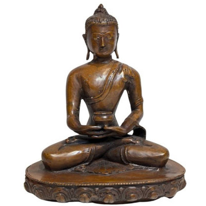 Shakyamuni Buddha Bronze Himalaya Dhyana Mudra mit Patra
