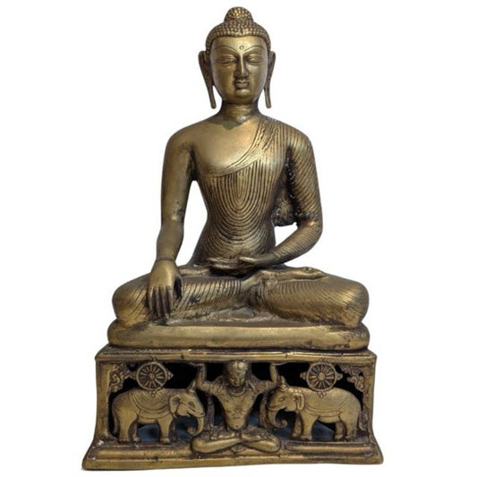 Shakyamuni Buddha Bronze Indien Nepal Bhumisparsha Mudra