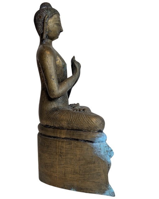 Shakyamuni Buddha Figur Bronze Dharmachakra Darstellung