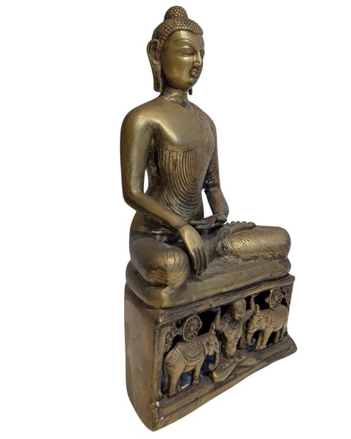 Shakyamuni Buddha Figur Bronze Nordindien Nepal