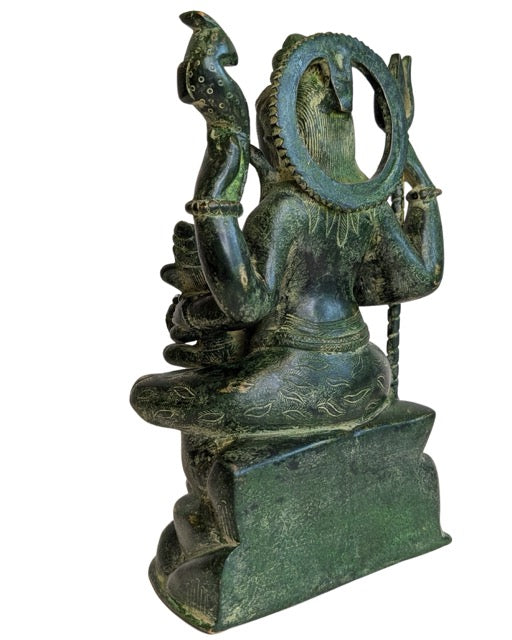 Shiva Ganesha Bronze Figur Patina