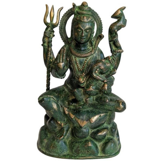 Shiva Ganesha Bronze Statue Südindien