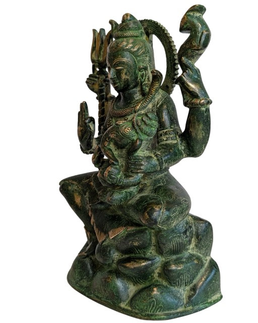 Shiva mit Ganesha Bronze Sammlerstück