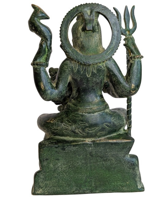 Shiva mit Kind Ganesha Bronze Statue