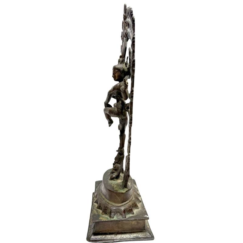 Shiva Nataraja Figur Indien Bronze kosmischer Tanz Objekt