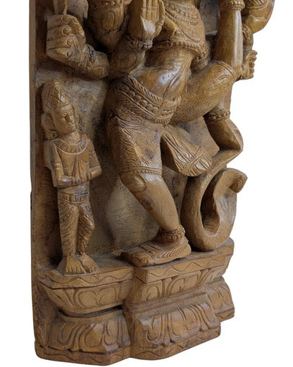 Shiva Nataraja Holz Relief antik Südindien