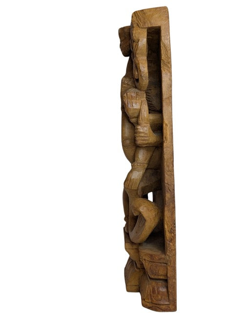 Shiva Nataraja Holz Tempelrelief Südindien