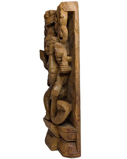 Shiva Nataraja Relief Indien Holz handgeschnitzt