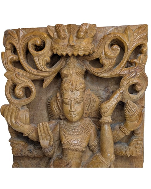 Shiva Nataraja Skulptur Holz Indien traditionell