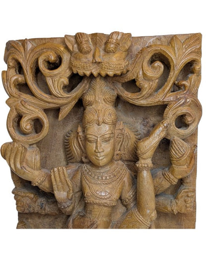 Shiva Nataraja Skulptur Holz Indien traditionell