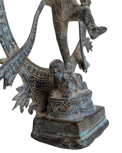 Shiva Nataraja Statue Bronze alte Patina