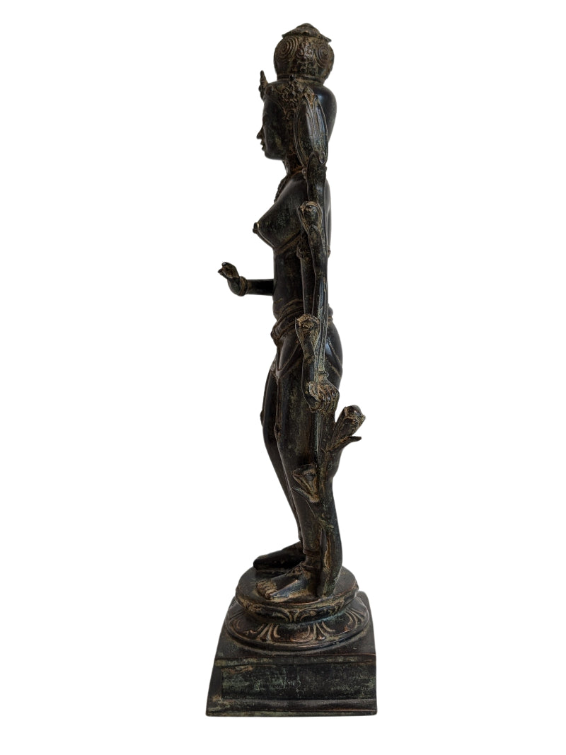 Sri Devi Lakshmi Bronze Figur Südindien