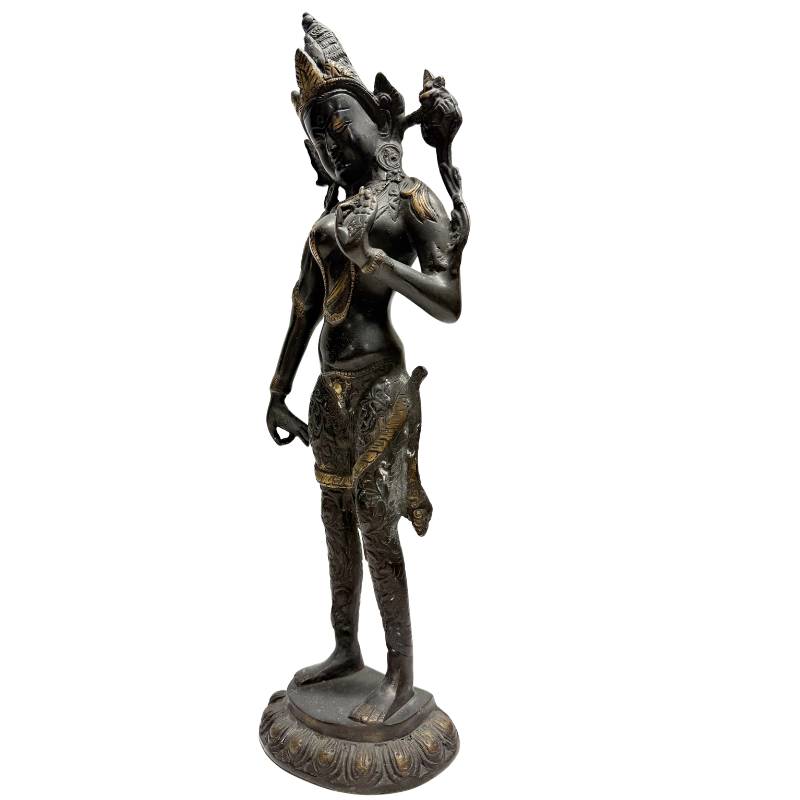 Stehende Tara Bronze Statue – Himalaya Krone Schmuck | 1stBuddha