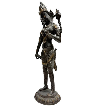 Stehende Tara Bronze Statue – Himalaya Krone Schmuck | 1stBuddha