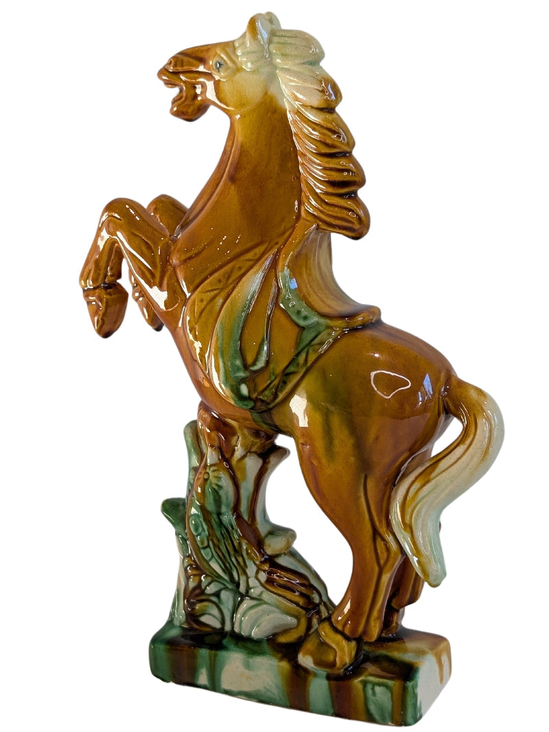steigendes pferd keramik skulptur dekoratives objekt