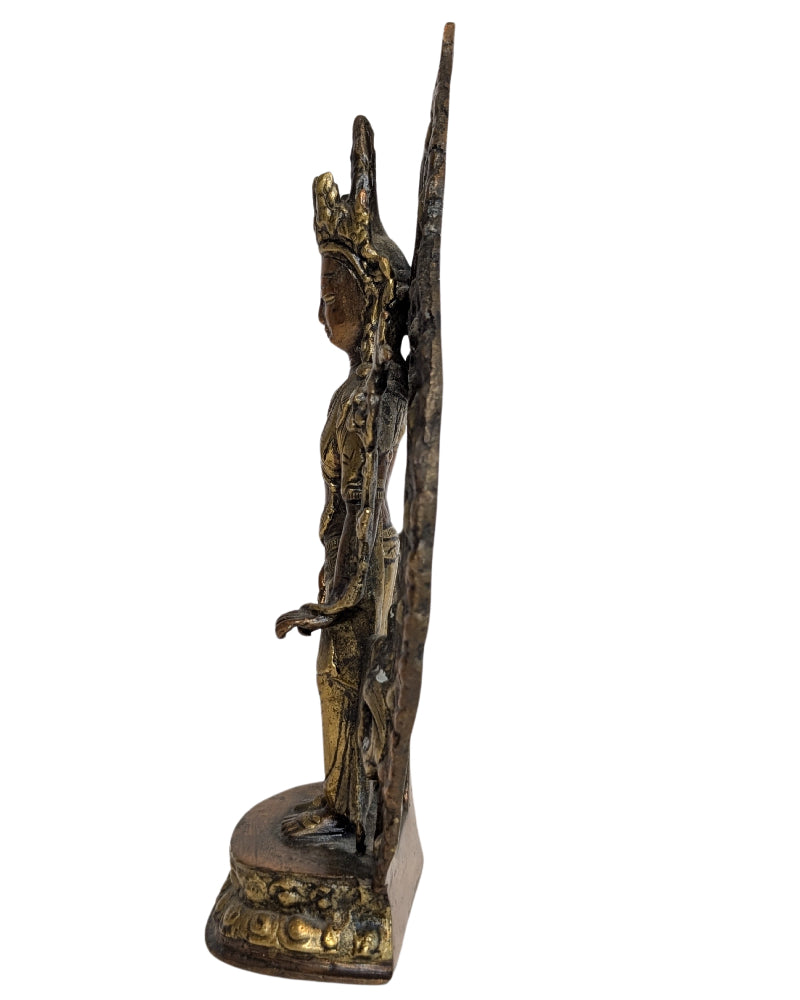 Tara Bronze Tempelbild Tibet Nepal Darstellung