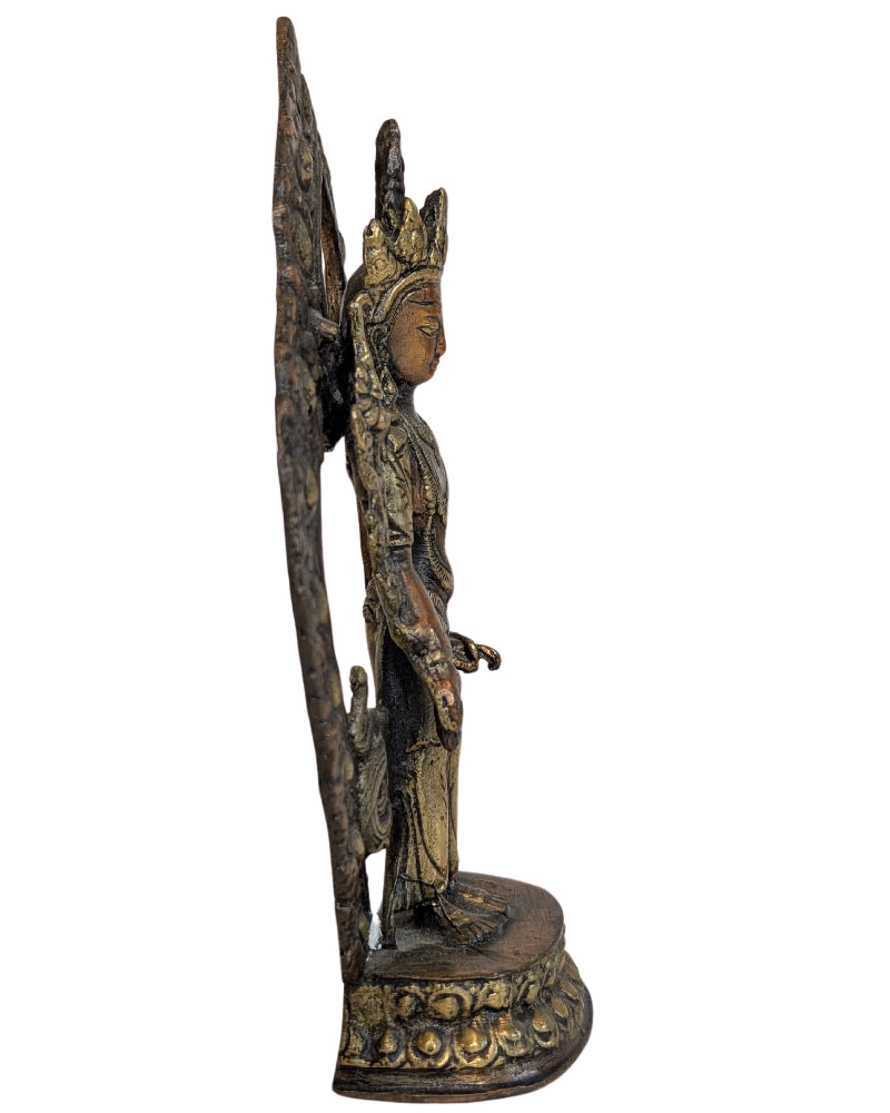 Tara Figur Bronze Himalaya mit Feuervergoldung