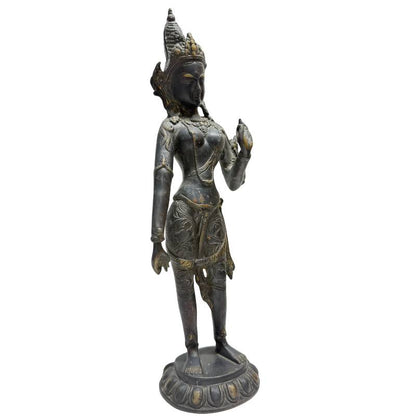Tara Statue buddhistische Figur Himalaya Bronze Tradition