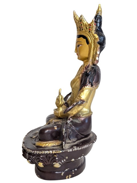Tara Statue Metall Dekoration für Interieur und Meditation