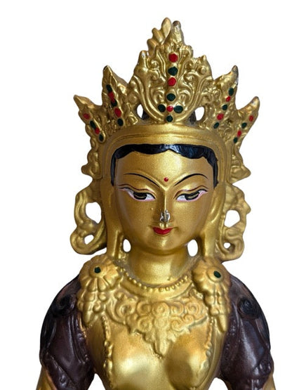 Tara Statue Metall goldfarben dekorativ
