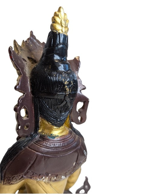 Tara Statue Metall modern in Goldoptik dekorativ