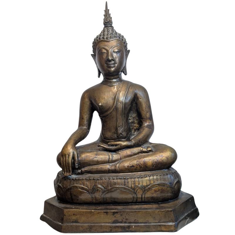 grosse buddhaskulptur thailand sitzend erdberuehrungsgeste