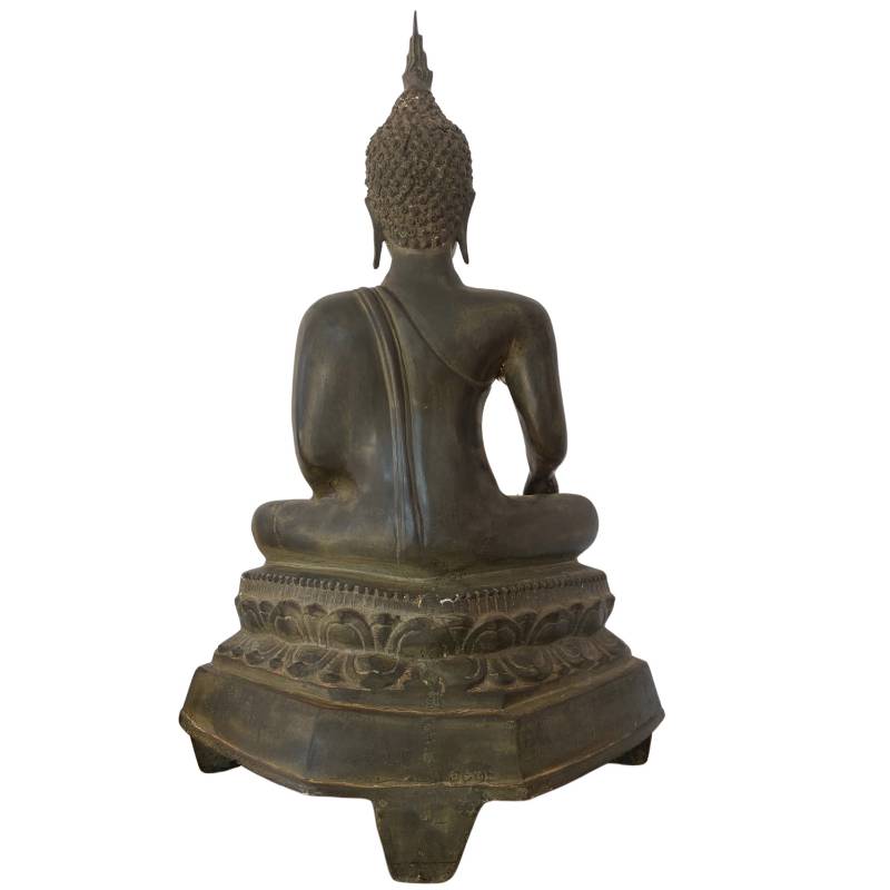 Thailändische Buddha Statue aus Bronze mit Feuervergoldung