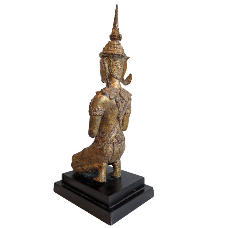 Traditionelle Thepanom Anbetungsfigur aus Bronze aus Thailand