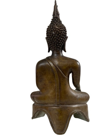 Handgefertigte alte thailändische Buddha-Statue aus Bronze