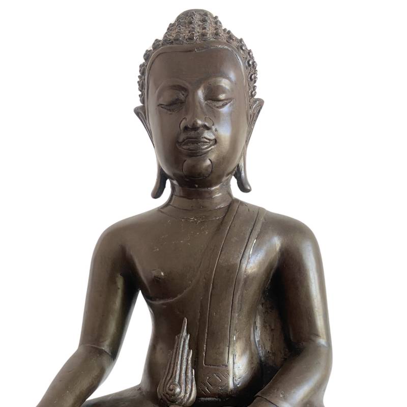 Buddha Statue aus Bronze aus Thailand aus der Rattanakosin Periode