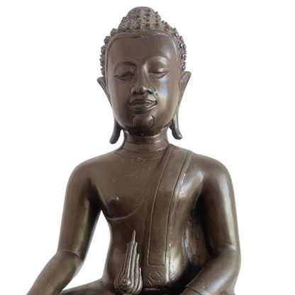 Buddha Statue aus Bronze aus Thailand aus der Rattanakosin Periode