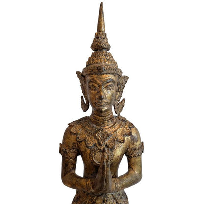Thepanom Figur aus Bronze aus Thailand mit Patina