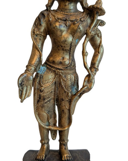 tibet avalokiteshvara bronze skulptur schlanke stehende form