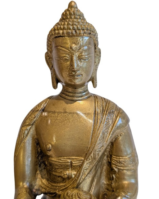 tibet buddha meditation bronze skulptur lotus basis klassisch
