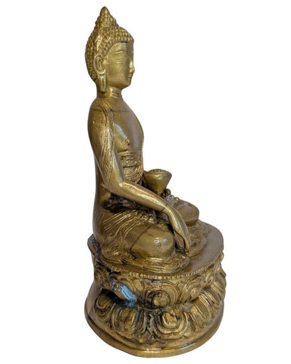 tibet buddha meditation bronze skulptur vergoldung reste