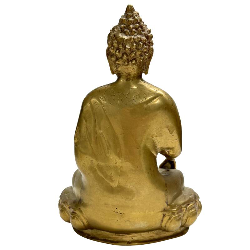 Tibetische Buddha Skulptur aus vergoldeter Bronze
