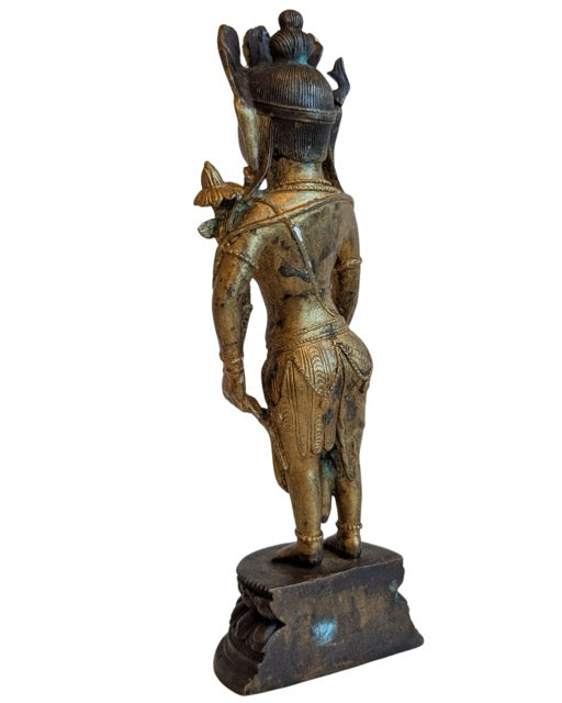 tibetischer avalokiteshvara bronze skulptur devotionsobjekt