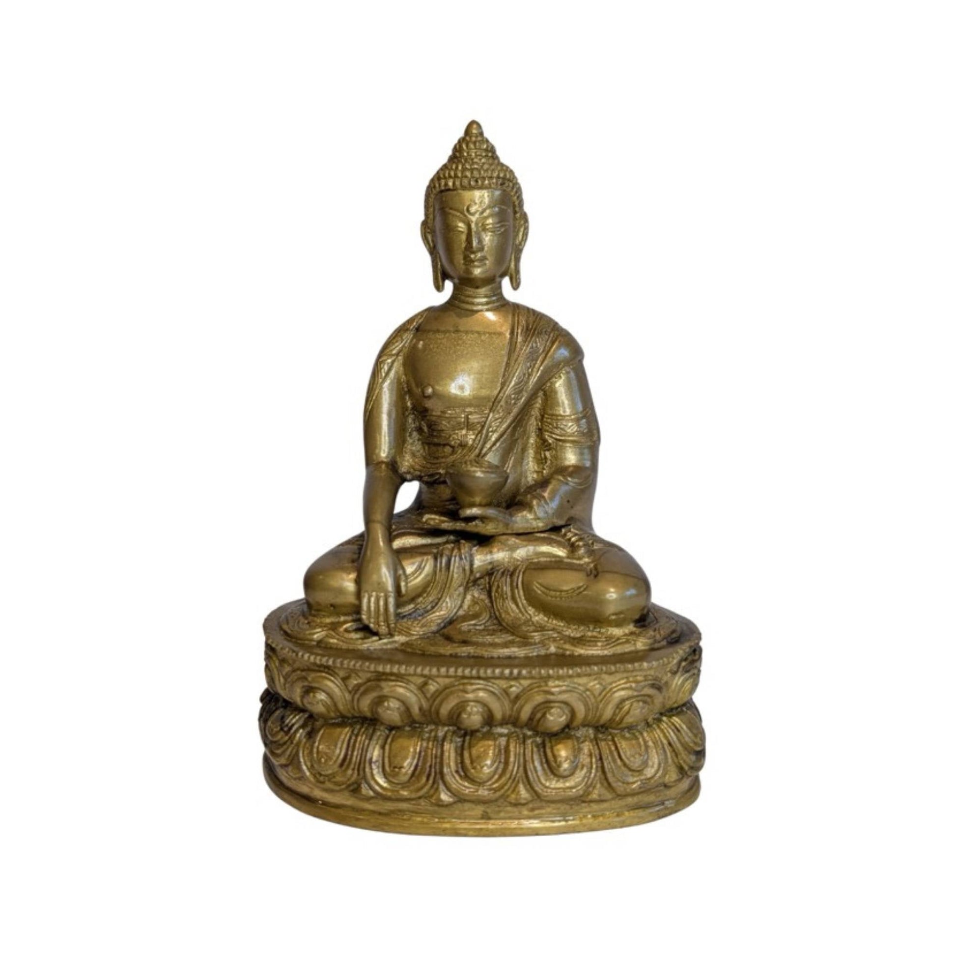 tibetischer buddha meditation bronze skulptur feuervergoldet