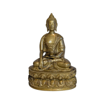 tibetischer buddha meditation bronze skulptur feuervergoldet