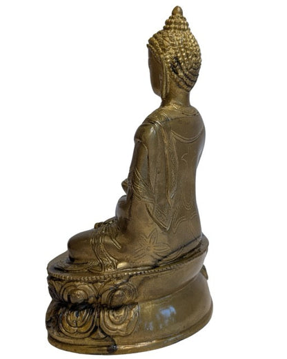 tibetischer buddha meditation bronze skulptur hohlguss