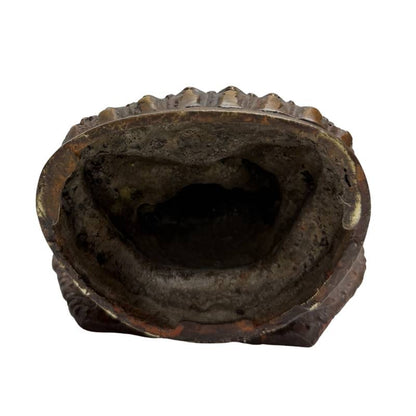 Traditionelles Paar nepalesischer Buddha-Statuen aus Bronze, 19. Jahrhundert, Lot 462, handgearbeitet mit Resten originaler Feuervergoldung, Meditationshaltung auf Lotusthronen, sakrale Himalaya-Kunst, 1stbuddha.