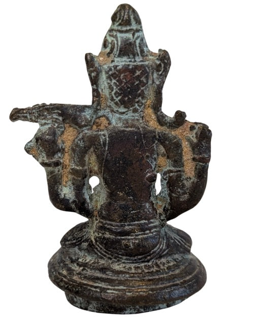 Vishnu Bronze Indien antik mit Patina