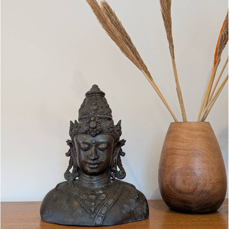 vishnu figur khmer stil bronze tempelkunst