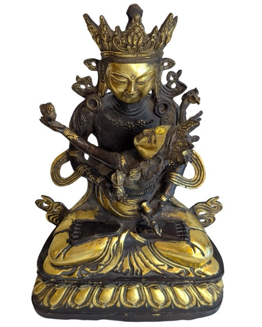 Yab Yum Bronze Figur Vergoldungsreste