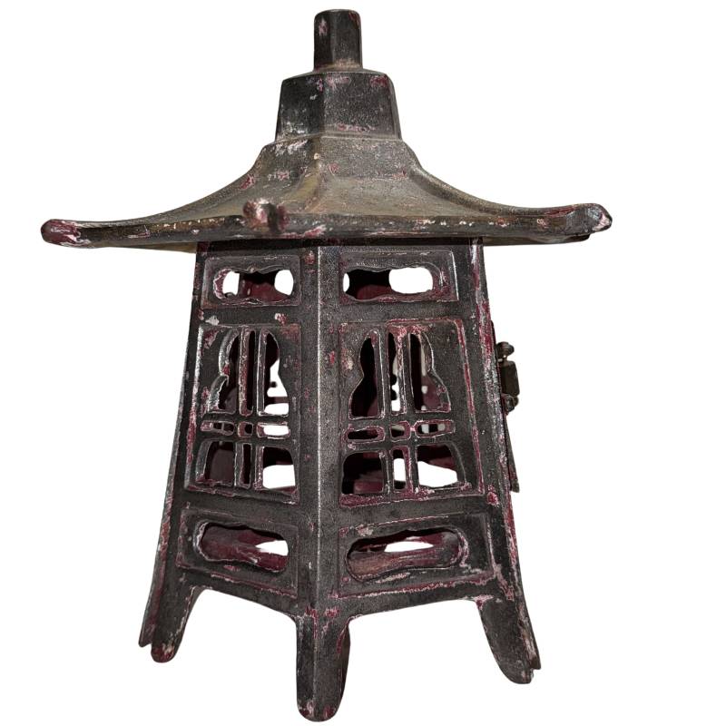eisen Zen-Garten Dekoration - Rote Laterne aus Eisen